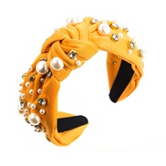 ( yellow) Headband occidental style width big samll Pearl Headband Korean style temperament