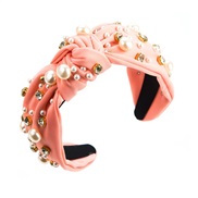 ( Pink) Headband occidental style width big samll Pearl Headband Korean style temperament