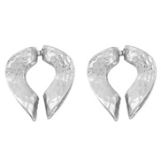 ( Silver)spring splice heart-shaped earrings occidental style Alloy Earring exaggerating Metal retro