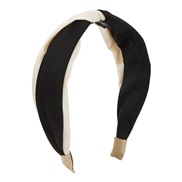 ( black+ Beige)F personality brief color Cloth Headband  width fashion small fresh elegant Headband