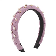 (purple)F pure color twisted weave Rhinestone Headband  wind samll brief high personality retro Headband