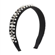 ( black)F occidental style retro velvet Headband  palace wind exaggerating Pearl diamond temperament elegant Headband