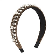 ( brown)F occidental style retro velvet Headband  palace wind exaggerating Pearl diamond temperament elegant Headband