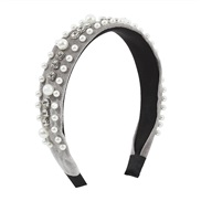 ( gray)F occidental style retro velvet Headband  palace wind exaggerating Pearl diamond temperament elegant Headband