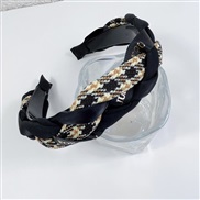 ( black) retro high Headband brief fashion pattern width temperament all-Purpose Headband woman