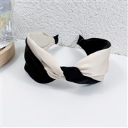 ( black)Japan and Korea high color Headband high-end width Cloth fashion retro Headband woman