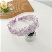 (purple ) samll wind Headband summer super fresh Headband high twisted width