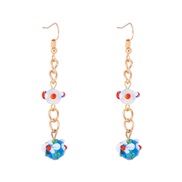 (56812)occidental style samll collocation color long style thin woman earrings temperament all-Purpose