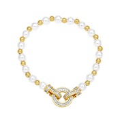 ( white)occidental styleins wind Pearl bracelet woman retro temperament beads loversbrk