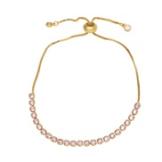( Pink)occidental style wind retro samll  embed color zircon bracelet womanbrk