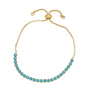 (blue )occidental style wind retro samll  embed color zircon bracelet womanbrk