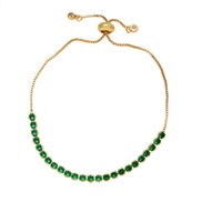 ( green)occidental style wind retro samll  embed color zircon bracelet womanbrk