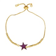 ( rose Red)lovers bracelet  occidental style brief embed zircon star Five-pointed star braceletbrk