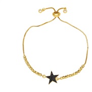 ( black)lovers bracelet  occidental style brief embed zircon star Five-pointed star braceletbrk