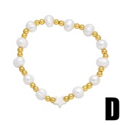 (D) Pearl love four clover bracelet samllins high retro windbra