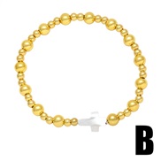 (B)occidental style all-Purpose bronze gilded color retention bracelet love Five-pointed starbra