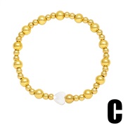 (C)occidental style all-Purpose bronze gilded color retention bracelet love Five-pointed starbra