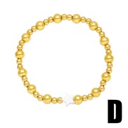(D)occidental style all-Purpose bronze gilded color retention bracelet love Five-pointed starbra