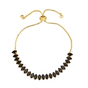 ( black)occidental style wind high color zircon bracelet brief fashion personality samll all-Purpose womanbra