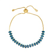( blue)occidental style wind high color zircon bracelet brief fashion personality samll all-Purpose womanbra