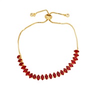 ( red)occidental style wind high color zircon bracelet brief fashion personality samll all-Purpose womanbra