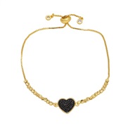 ( black) occidental style all-Purpose fashion heart-shaped bracelet woman retro samll love braceletbra