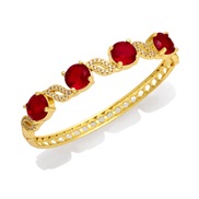 ( red)occidental style high samll flash diamond big zircon bangle ins wind fashion trendbra