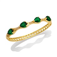 ( green) occidental style personality fashion all-Purpose Ladies wind flash diamond zircon opening banglebra