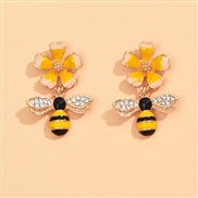 fashion sweetOL flowers concise personality temperament woman ear stud