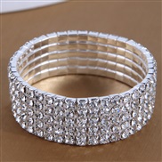 fashion concise5 row diamond woman elasticity personality bracelet