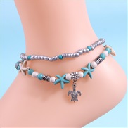 fashion  concise all-Purpose Double layer personality woman Anklet