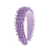 (purple) Headband Korean style wind pure handmade exaggerating velvet Beads Headband width sweet day Headband