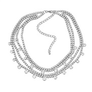 ( Silver)necklace exaggerating occidental style necklace fully-jewelled multilayer lady Rhinestone diamond trend banquet