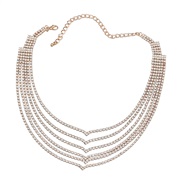 ( Gold)necklace occidental style necklace multilayer claw chain lady Rhinestone diamond trend fully-jewelled banquet