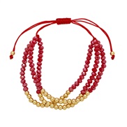 ( red)Bohemian style three layer bracelet samll handmade beads bracelet womanbra