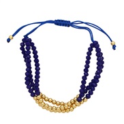 ( Dark blue)Bohemian style three layer bracelet samll handmade beads bracelet womanbra