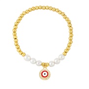 ( red)occidental style Pearl beadsins samll eyes braceletbrb
