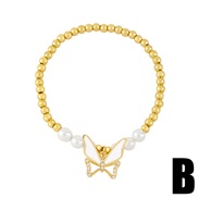(B)occidental style  temperament fashion butterfly bracelet wind Pearlbrb