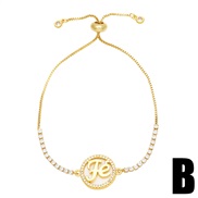 (B)occidental style wind fashion cross bracelet womanins brief diamond zircon braceletbrb