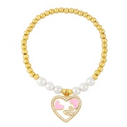 ( Pink)summer braceletins samll brief love elasticity beads womanbrb