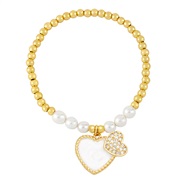 ( white)occidental styleins wind multicolor enamel love Pearl bracelet personality brief womanbrb