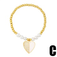 (C)enamel love Pearl bracelet womanins samll high temperament beadsbrb