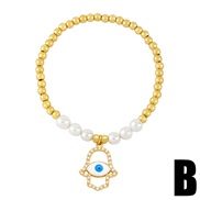 (B)occidental styleins wind fashion eyes Pearl bracelet woman samll fashion brief temperamentbrb