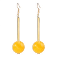( yellow)E wind sweet earrings  creative Earring temperament woman plates Earring