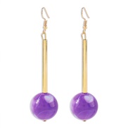(purple)E wind sweet earrings  creative Earring temperament woman plates Earring