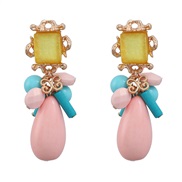 (yellow ) occidental style earrings woman color Earring multilayer resin Bohemian style