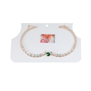 ( Golden green) occidental style chain Rhinestone fully-jewelled lady trend exaggerating