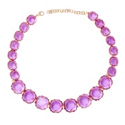 (purple)summer new necklace woman fashion surface resin necklace women necklace samll clavicle chain