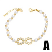 (A)summer Moon butterfly imitate Pearl beads braceletins samll occidental style braceletbrc