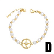 (D)summer Moon butterfly imitate Pearl beads braceletins samll occidental style braceletbrc